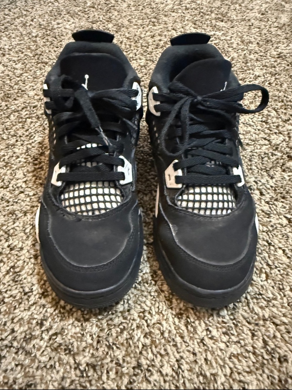 Black and White Mesh Detail Sneakers